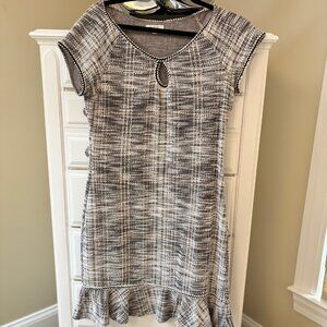 MAX STUDIO - Black and Grey tweed dress